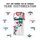 Custom White Boomerang Pattern Sets Basketball Jersey