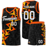 Custom Black Boomerang Pattern Sets Basketball Jersey