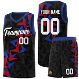 Custom Black Boomerang Pattern Sets Basketball Jersey