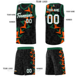 Custom Black Boomerang Pattern Sets Basketball Jersey