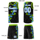 Custom Black Boomerang Pattern Sets Basketball Jersey