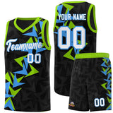Custom Black Boomerang Pattern Sets Basketball Jersey