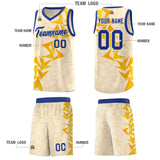 Custom Cream Boomerang Pattern Sets Basketball Jersey