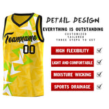 Custom Gold Boomerang Pattern Sets Basketball Jersey