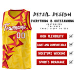 Custom Gold Boomerang Pattern Sets Basketball Jersey