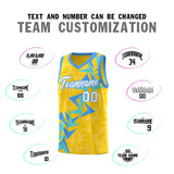 Custom Gold Boomerang Pattern Sets Basketball Jersey