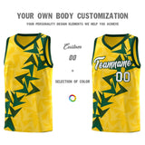 Custom Gold Boomerang Pattern Sets Basketball Jersey