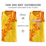 Custom Gold Boomerang Pattern Sets Basketball Jersey
