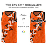 Custom Orange Boomerang Pattern Sets Basketball Jersey