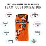 Custom Orange Boomerang Pattern Sets Basketball Jersey