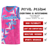 Custom Pink Boomerang Pattern Sets Basketball Jersey