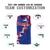 Custom Royal Boomerang Pattern Sets Basketball Jersey