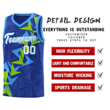 Custom Royal Boomerang Pattern Sets Basketball Jersey