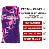 Custom Purple Boomerang Pattern Sets Basketball Jersey