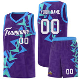 Custom Purple Boomerang Pattern Sets Basketball Jersey