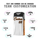 Custom White Side Pattern Sports Uniform Basketball Jersey