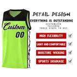 Custom Neon Green Side Pattern Sports Uniform Basketball Jersey