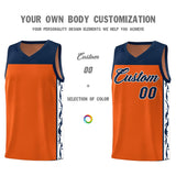 Custom Orange Side Pattern Sports Uniform Basketball Jersey