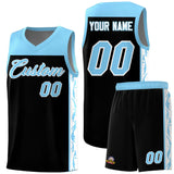 Custom Black Side Pattern Sports Uniform Basketball Jersey