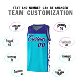 Custom Sky Blue Side Pattern Sports Uniform Basketball Jersey