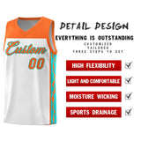 Custom White Side Pattern Sports Uniform Basketball Jersey