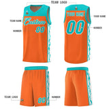Custom Orange Side Pattern Sports Uniform Basketball Jersey