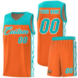 Custom Orange Side Pattern Sports Uniform Basketball Jersey