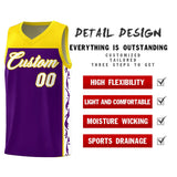 Custom Purple Side Pattern Sports Uniform Basketball Jersey