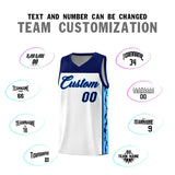 Custom White Side Pattern Sports Uniform Basketball Jersey