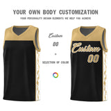 Custom Black Side Pattern Sports Uniform Basketball Jersey