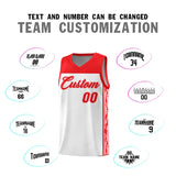 Custom White Side Pattern Sports Uniform Basketball Jersey