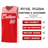 Custom Red Side Pattern Sports Uniform Basketball Jersey