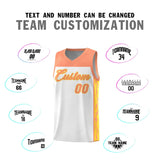 Custom White Side Pattern Sports Uniform Basketball Jersey