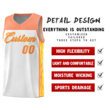 Custom White Side Pattern Sports Uniform Basketball Jersey