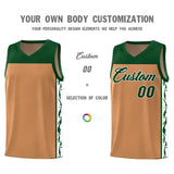 Custom Light Brown Side Pattern Sports Uniform Basketball Jersey