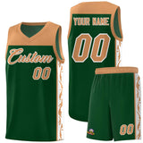 Custom Green Side Pattern Sports Uniform Basketball Jersey