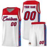 Custom White Side Pattern Sports Uniform Basketball Jersey