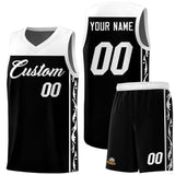 Custom Black Side Pattern Sports Uniform Basketball Jersey