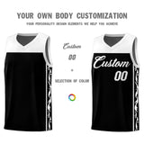 Custom Black Side Pattern Sports Uniform Basketball Jersey