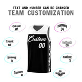 Custom Black Side Pattern Sports Uniform Basketball Jersey