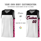 Custom White Side Pattern Sports Uniform Basketball Jersey
