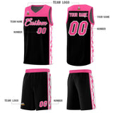 Custom Black Side Pattern Sports Uniform Basketball Jersey