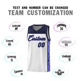 Custom White Side Pattern Sports Uniform Basketball Jersey