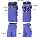 Custom Purple Side Pattern Sports Uniform Basketball Jersey