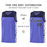 Custom Purple Side Pattern Sports Uniform Basketball Jersey