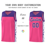 Custom Pink Side Pattern Sports Uniform Basketball Jersey