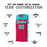 Custom Red Side Pattern Sports Uniform Basketball Jersey