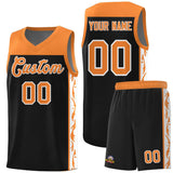 Custom Black Side Pattern Sports Uniform Basketball Jersey