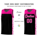 Custom Black Side Pattern Sports Uniform Basketball Jersey
