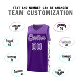 Custom Purple Side Pattern Sports Uniform Basketball Jersey